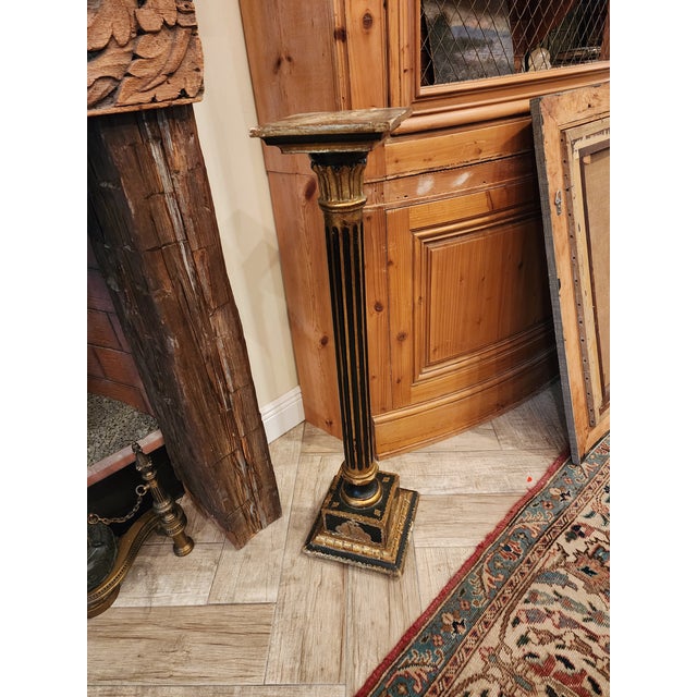 Gold Vintage Florentine Pedestal For Sale - Image 8 of 9