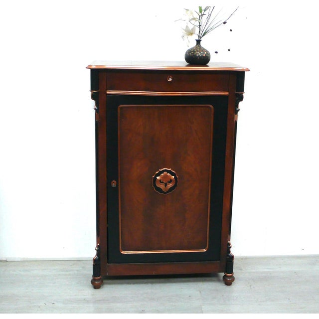 Vertiko, also called a tallboy or formerly a gentleman's chest, with one door and one drawer, dating from the gründerzeit...
