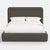 Transitional Stoffer Home x Cloth & Company Marisa Platform Bed in Textured Linen Charcoal - California King For Sale - Image 3 of 7