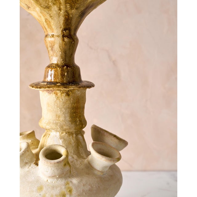 Handmade Mediterranean "Fig Vase 7" Glazed Stoneware by Canoa Lab for TRNK From Deriva Y Trampa Series For Sale In Baltimore - Image 6 of 10
