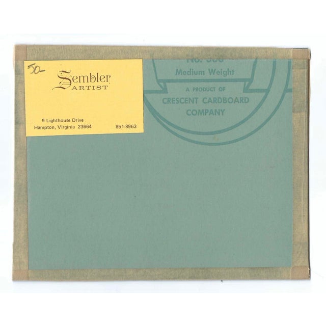 Mid-Century Modern 1960s Arthur Sembler Abstract Watercolor For Sale - Image 3 of 3