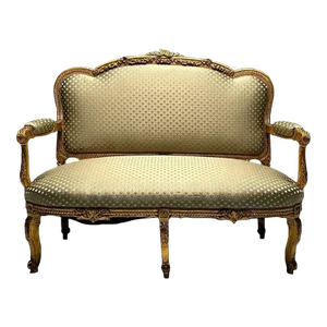 19th Century Settee / Canape, Durand, Louis Xv, Giltwood, Scalamandre Upholstery