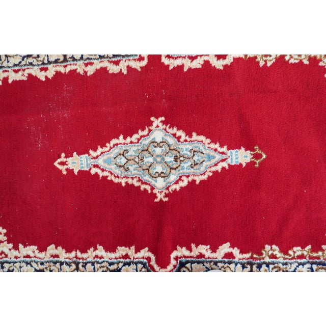 Textile 1950s, Vintage 1950s Persian Kerman Rug 2' X 4' For Sale - Image 7 of 11