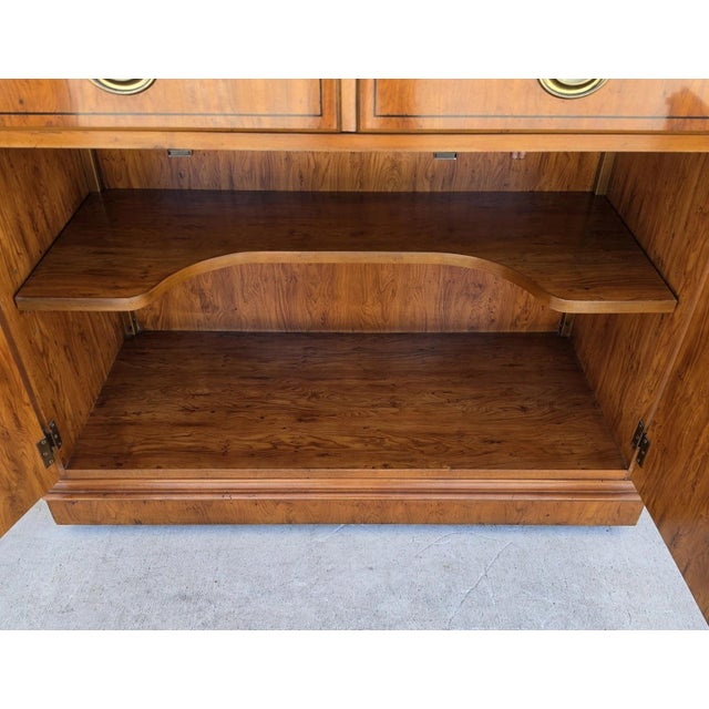 Drexel Campaign Dry Bar Side Board Slide Top Rolling 1970s For Sale - Image 11 of 16