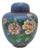 Large Blue Chinese Cloisonne Ginger Jar For Sale