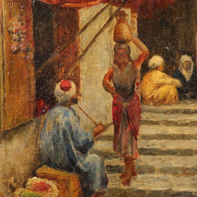 Unknown, The Sale of Fruit, Oil on Canvas, Framed For Sale - Image 5 of 13