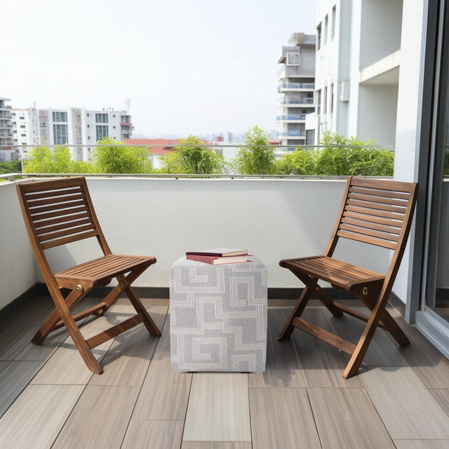 Gray Indoor/Outdoor Universal Cube Syros Fog For Sale - Image 8 of 9
