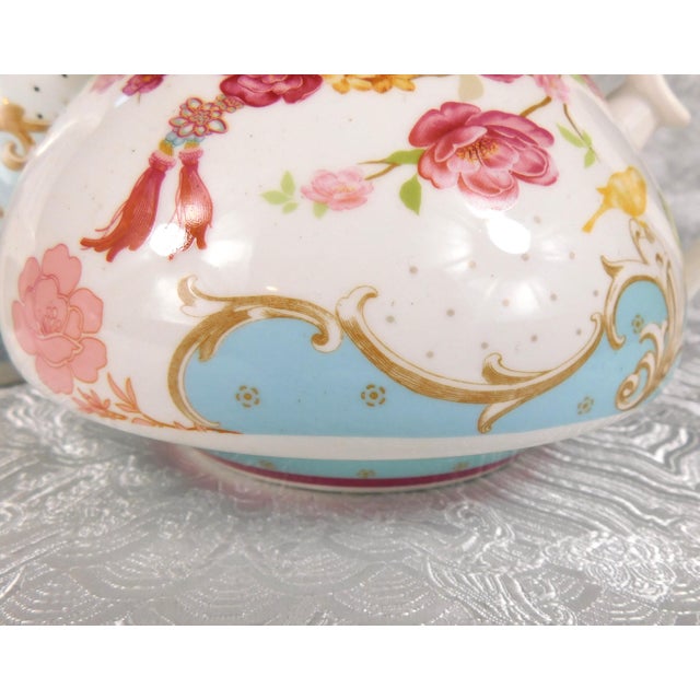 Contemporary Grace’s Teaware Teapot and Warming Stand in Pink Rose Dots # 27491 For Sale - Image 3 of 16