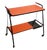 Vintage Orange Perforated Metal Serving Cart, 1950s For Sale