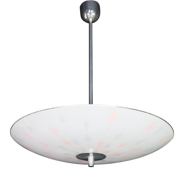 Mid-Century Brussels World Expo 1958 Pendant Lamp in Glass For Sale