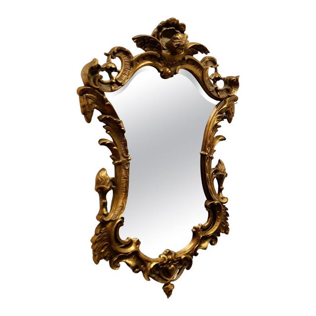 Plastic Rococo Gilt Wall Mirror, 1970s For Sale - Image 7 of 7