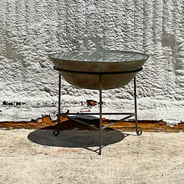 Vintage Patinated Collectors Drum Table For Sale In West Palm - Image 6 of 13