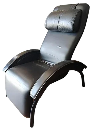 Black Leatherette Black Reclining Chair from GIOVANARDI, Italy, 1980s