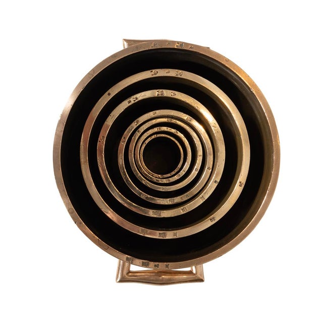 Metal Nest of Seven Bell Metal Measures for East Sussex, England For Sale - Image 7 of 8