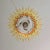 Mid-Century Modern Palm Murano Chandelier With Amber and Clear Glasses For Sale - Image 3 of 7