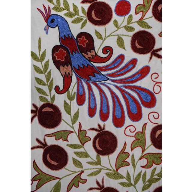 White Suzani Animal Runner - Wall Decor For Sale - Image 8 of 11
