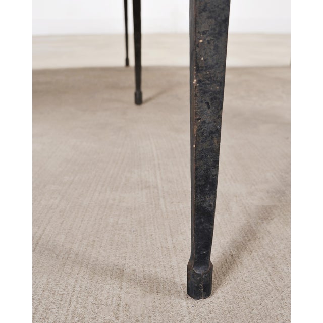 Holly Hunt Rue De Seine Limestone and Iron Cocktail Table 5 Ft For Sale - Image 10 of 18