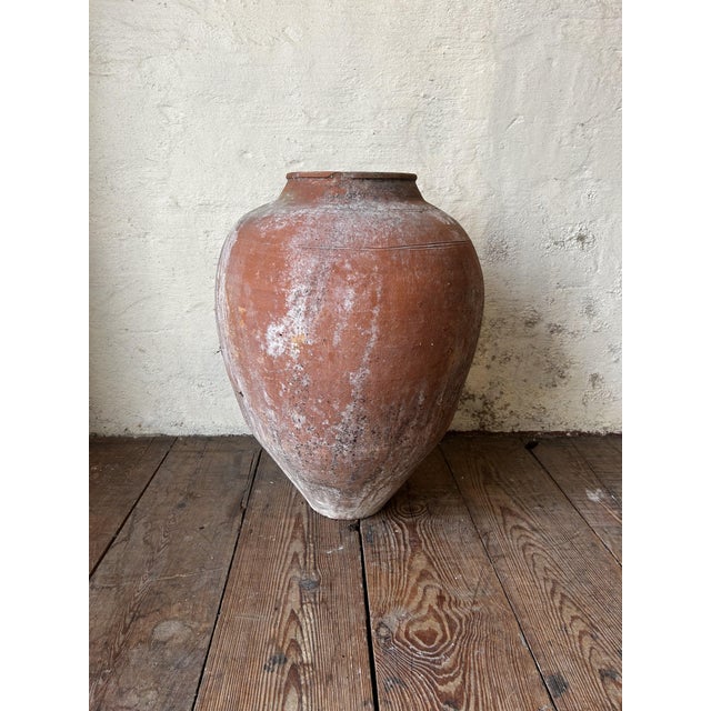 Large Antique Mediterranean Patinated Terracotta Olive Jar, 1900s For Sale - Image 5 of 10