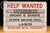 c. 1940s-1950s; Roseland Metal Products - Chicago, IL Double-sided painted wooden employment sign featuring...