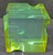 1960s Mid-Century Optical Light and Space Sculpture Green Lucite Cube Attributed to Roz Stroll For Sale - Image 4 of 12