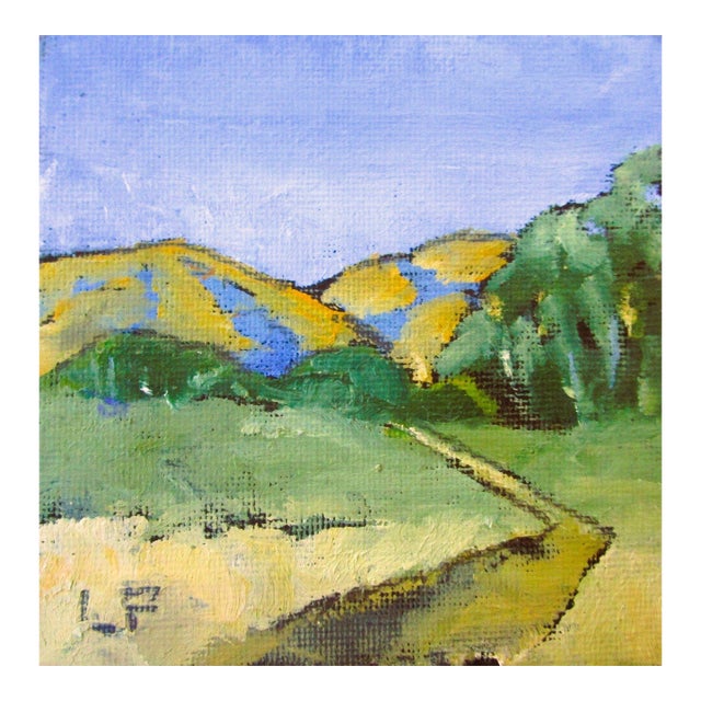 Miniature California Valley 4x4 Lynne French Landscape O/C For Sale