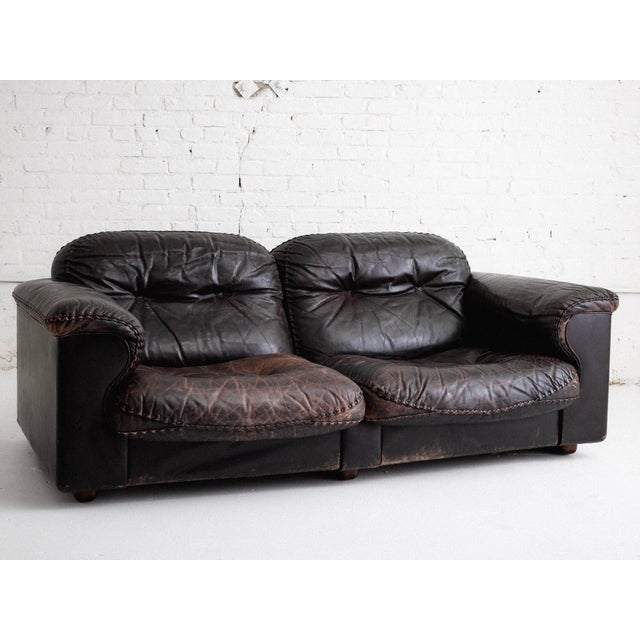 Mid-Century Modern "Ds101" Leather Sofa by De Sede, 1970s For Sale - Image 3 of 12