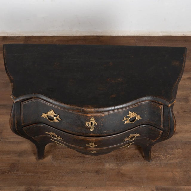 Late 18th Century Swedish Black Bombay Chest of Three Drawers For Sale - Image 4 of 18