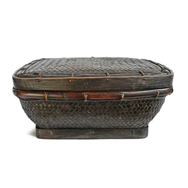 Mid 20th Century Vintage Akha Thai Organic Modern Basket For Sale - Image 5 of 5