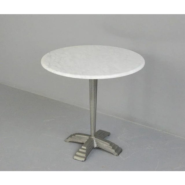 Gold Art Deco Cast Iron & Marble Cafe Tables, 1930s For Sale - Image 8 of 12