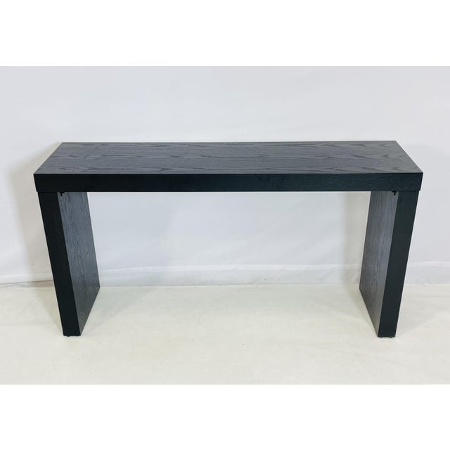 Modern Modern Cerused Black Oak Console Table in the Style of B&b Italia For Sale - Image 3 of 16