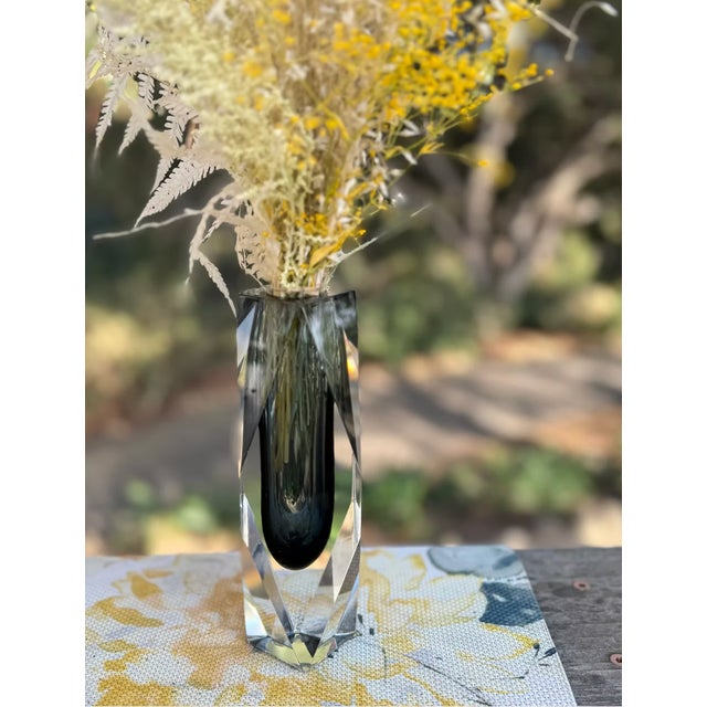 Glass 1970s Murano Glass "Sommerso" Vase by Mandruzzato For Sale - Image 7 of 8