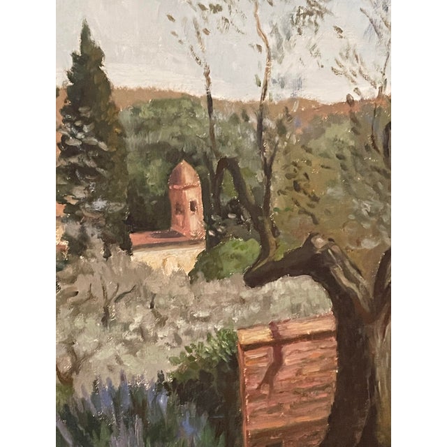 Impressionist Custom Framed Original Tuscan Landscape Oil on Linen by Yuris, 2002 For Sale - Image 3 of 15