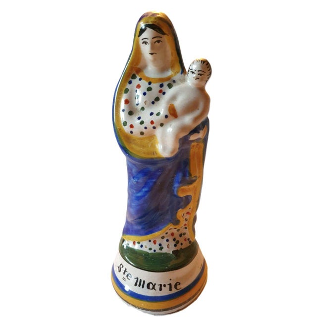 Virgin and Child Figure in Wooden Chapel from Quimper, Late 19th Century For Sale - Image 10 of 18