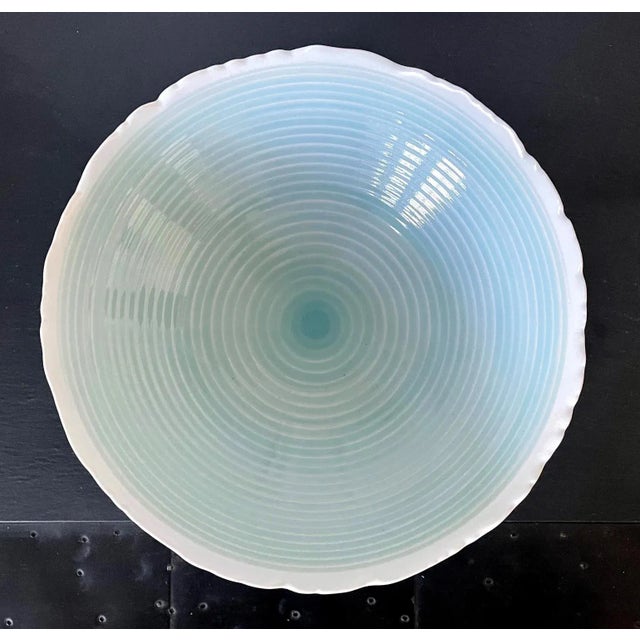 Blue Japanese Contemporary Celadon Ceramic Bowl by Ono Kotaro For Sale - Image 8 of 13