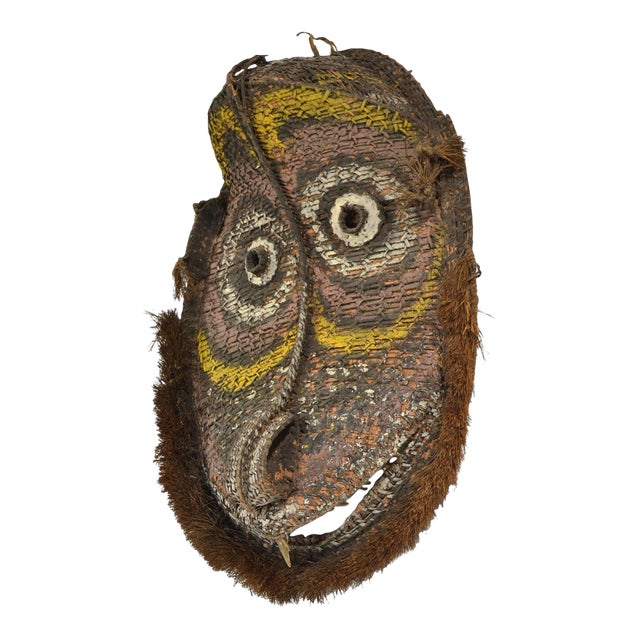 Large Basketry Gable Mask from Papua New Guinea For Sale