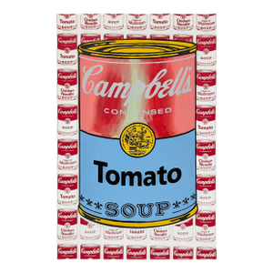 Steve Kaufman, Campbell's Tomato Soup (Hand Signed Embellished Canvas)