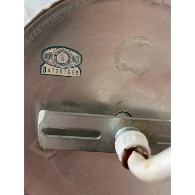 Vintage Mid Century Modern Gold Tone Cylinder Drum Pendant Light For Sale - Image 12 of 12