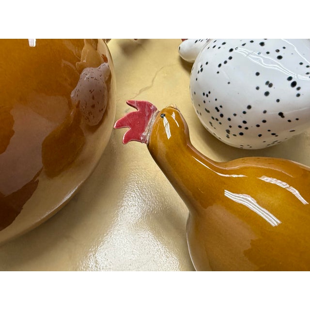 Catherine Hunter French "Les Poules" Ceramic Chickens, Set of Five For Sale - Image 11 of 12