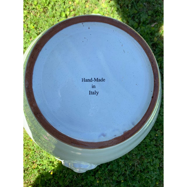 Vintage Tuscan White Terracotta Planter Cachepot For Sale - Image 9 of 9