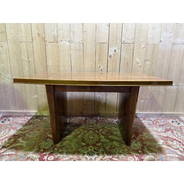 Art Deco Dining Table in Walnut Veneer with Two Extensions For Sale - Image 4 of 10