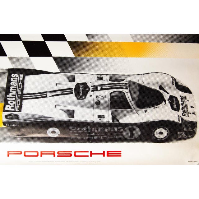 Endurance World Champion Original Porsche Poster by Gruppe C, 1985 For Sale - Image 4 of 8