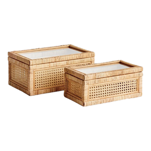 Woven Rattan Boxes