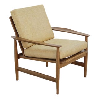 1960s Kofod Larsen Style Mid Century Teak Lounge Chair For Sale
