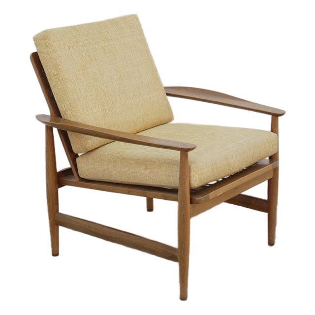 1960s Kofod Larsen Style Mid Century Teak Lounge Chair For Sale