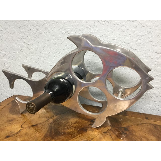 Vintage Aluminum Fish Wine Rack Chairish