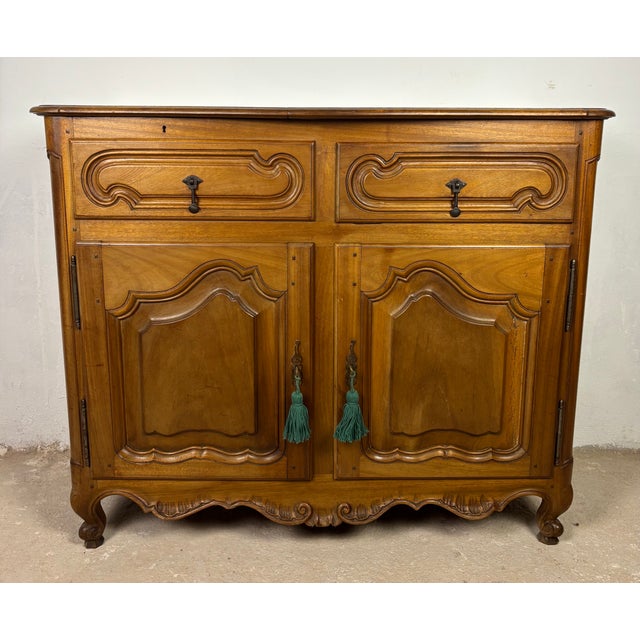 French Provincial Oak Server Cabinet with Sliding Shelves, Early 20th Century For Sale - Image 10 of 18