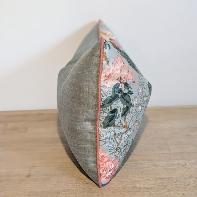 Traditional Lee Jofa Althea Lumbar in River With Blush Cord For Sale - Image 3 of 5