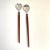 Mid Century Modern 1950s Salad Server Tongs Stainless Steel & Walnut Great MCM styling on these, I believe the wood...