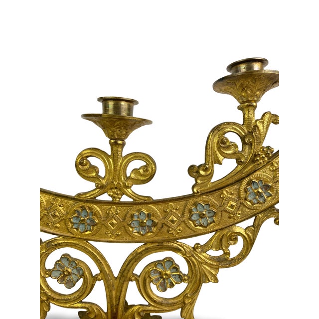 Church Candleholder in Gilt Bronze, 1800s For Sale - Image 18 of 18