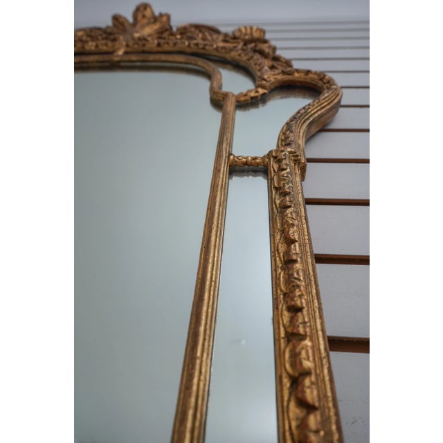 1970s Labarge Vintage Italian Gold Decorator Mirror For Sale - Image 5 of 12